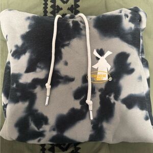 Black and Gray Tie-Dye Dutch Bros Hoodie